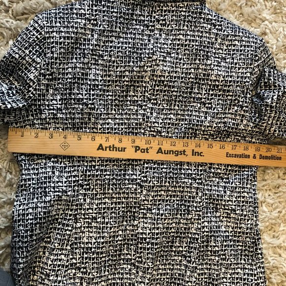 Sz L Harve Benard Black & White Abstract LS Jacket, Box Style - Picture 5 of 9